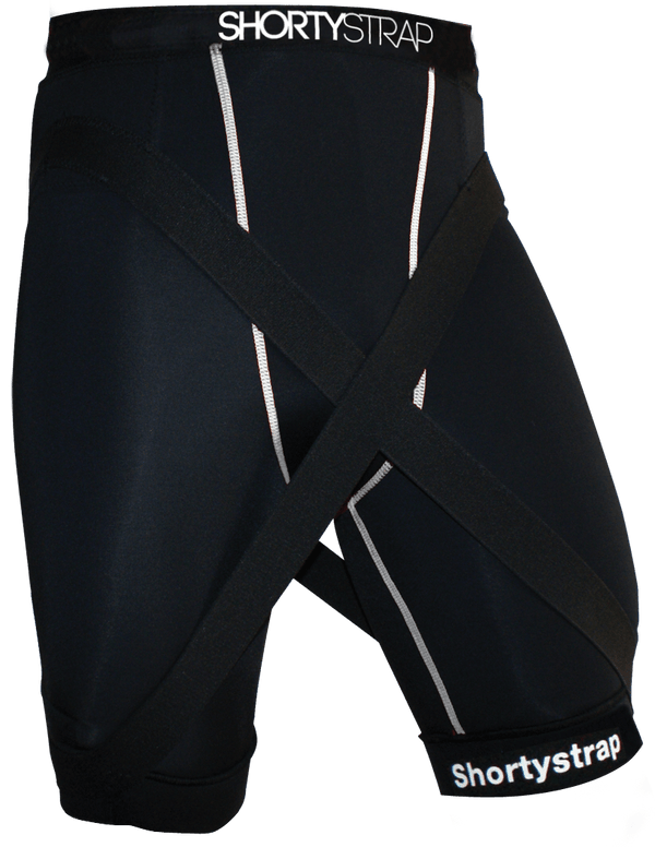 Shortystrap Short De Compression Pubalgies & Adducteurs - Rouge (L) - Soulagement Efficace
